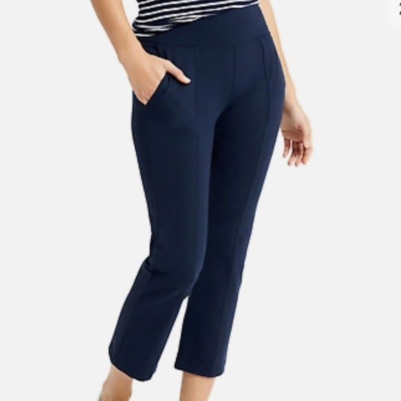 Athleta Navy Metro Crop Kick Flare Pant XXS - Picture 1 of 9